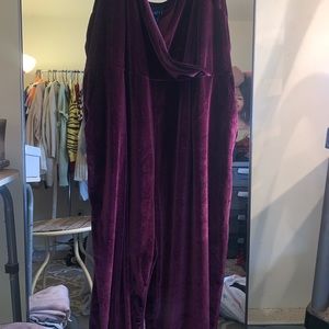Purple jumpsuit with pockets